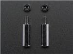 Brass M2.5 Standoffs 16mm tall - Black Plated - Pack of 2