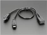 Micro B USB 2-Way Y Splitter Cable