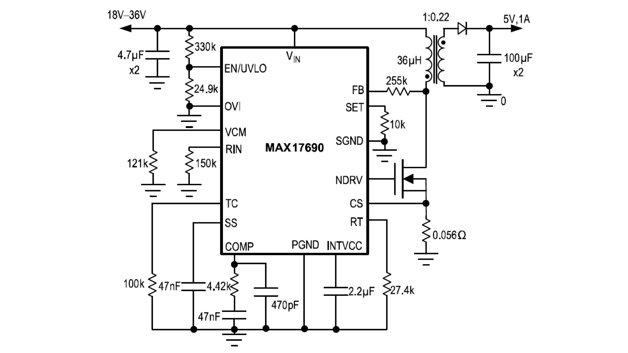 Selecting a NoOpto Flyback DC/DC Converter for SpaceConstrained