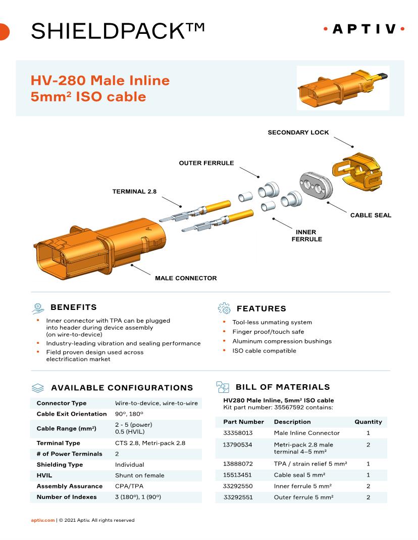 Aptiv Connectors Automotive Connectors Datasheets Mouser