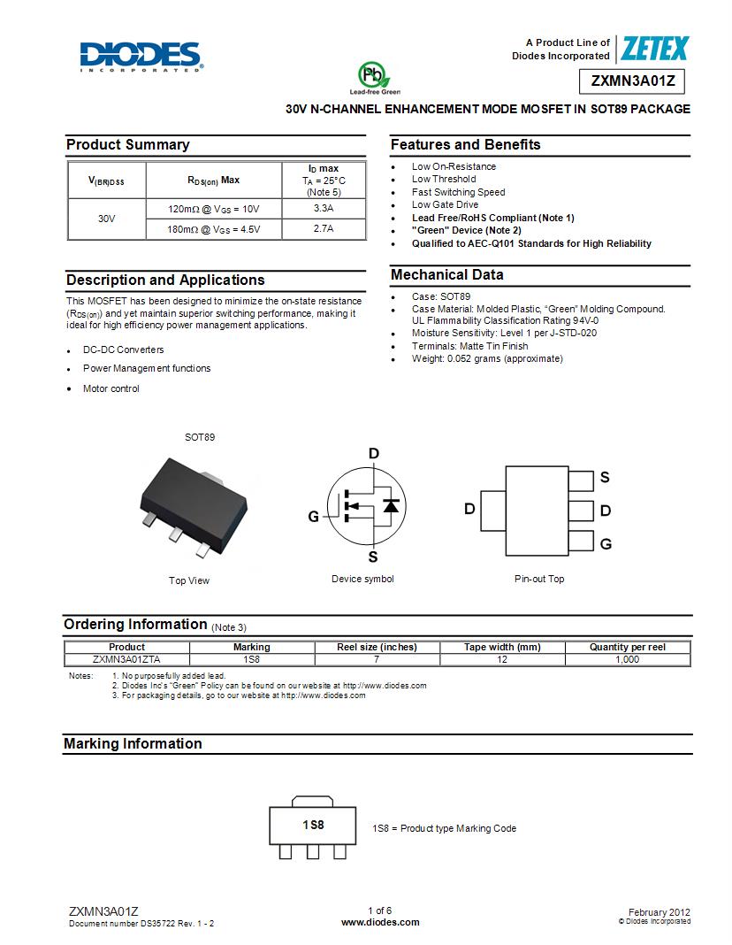 SMD/SMT SOT893 NChannel MOSFET Datasheets Mouser