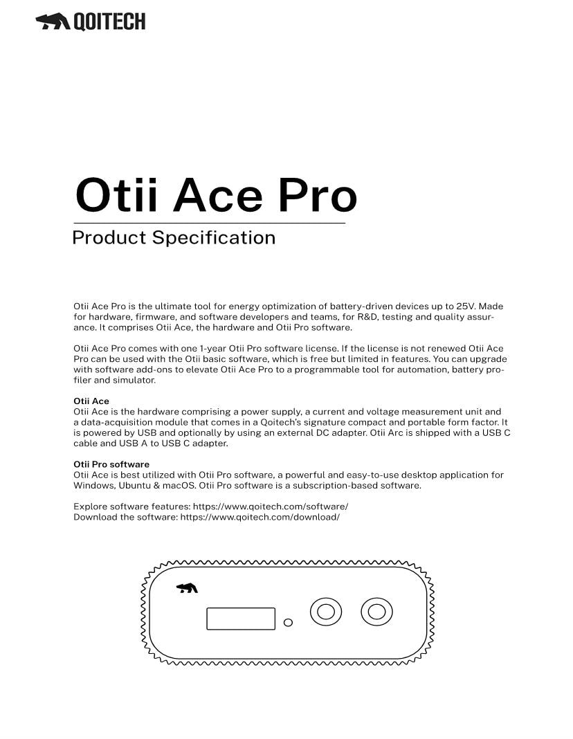 Datasheet for Manufacturer: Qoitech
