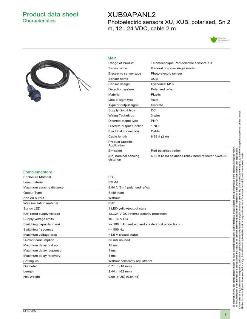 Telemecanique Sensors Photoelectric Sensors Datasheets Mouser