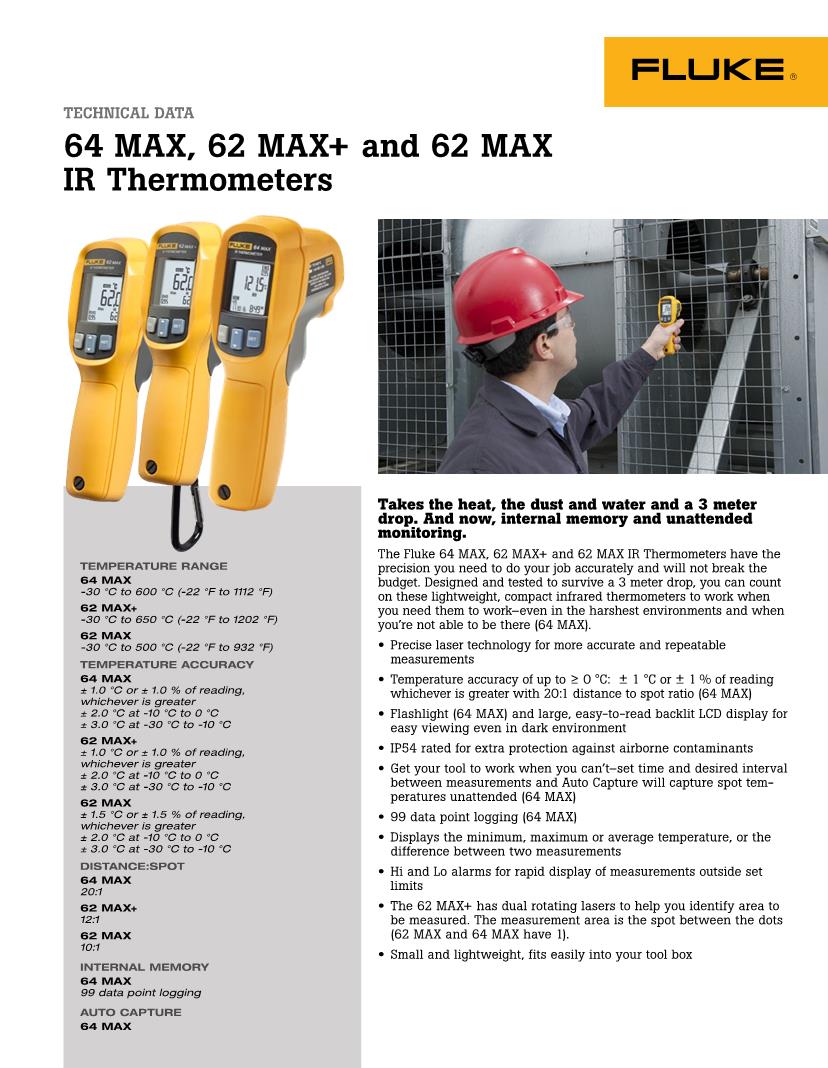 fluke 62 max datasheet