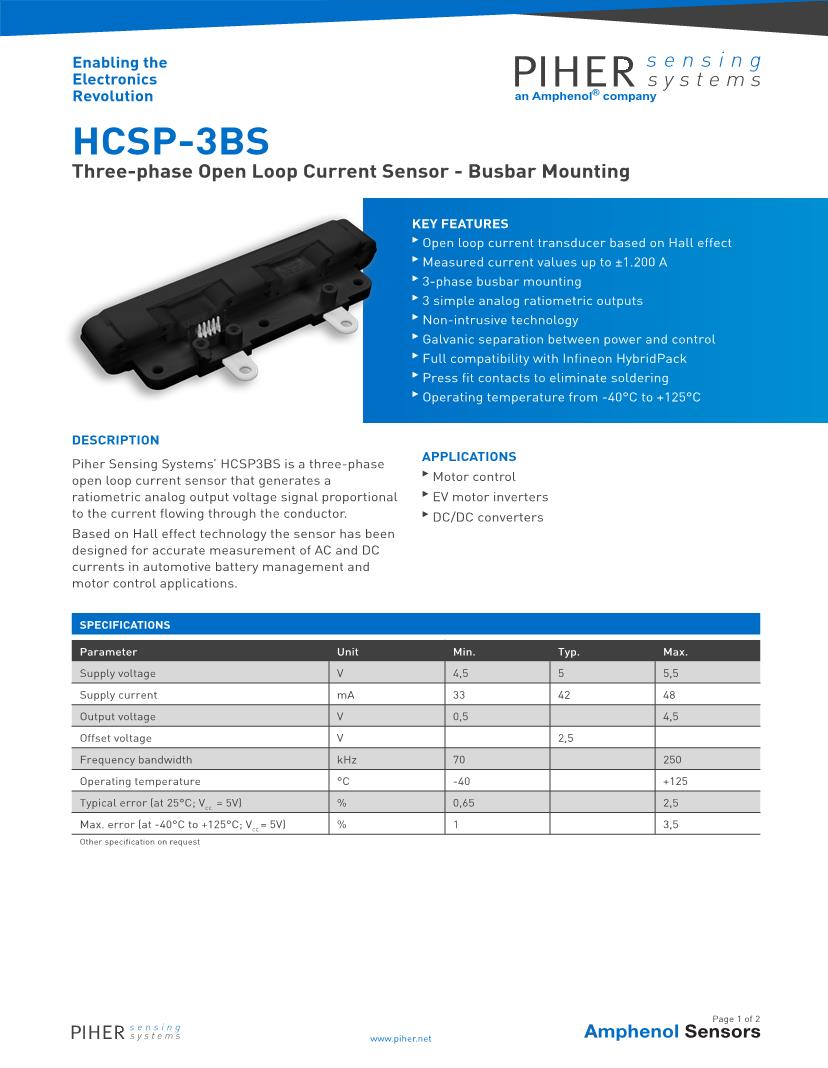 3Phase Current Sensor Industrial Current Sensors Datasheets Mouser