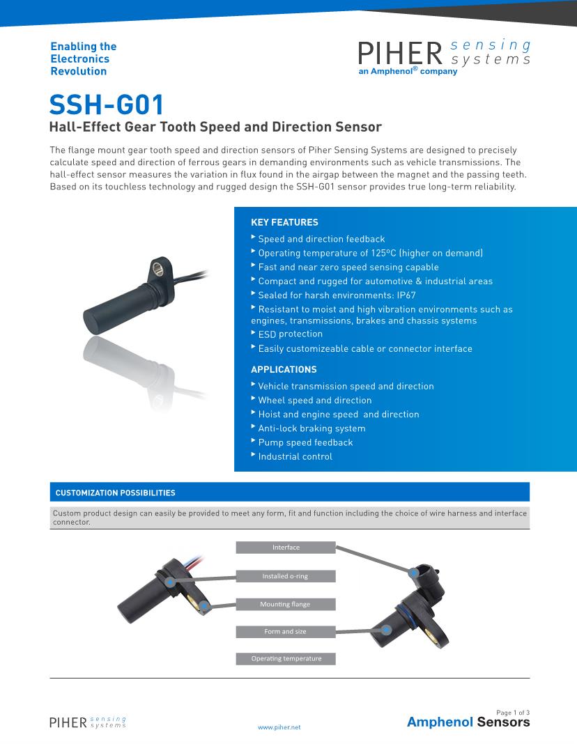 Speed Sensors Datasheets Mouser