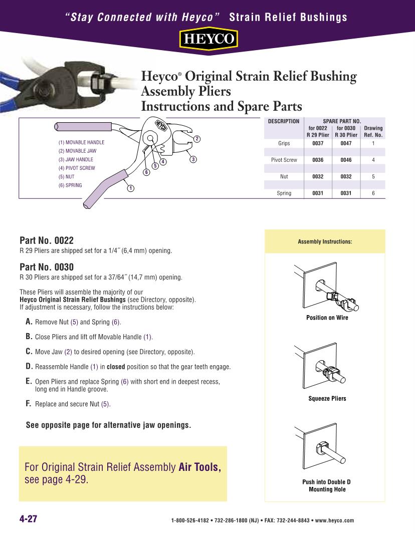 Heyco strain relief pliers deals