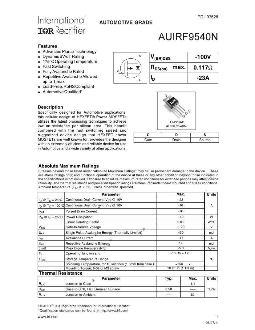 f9540n datasheet