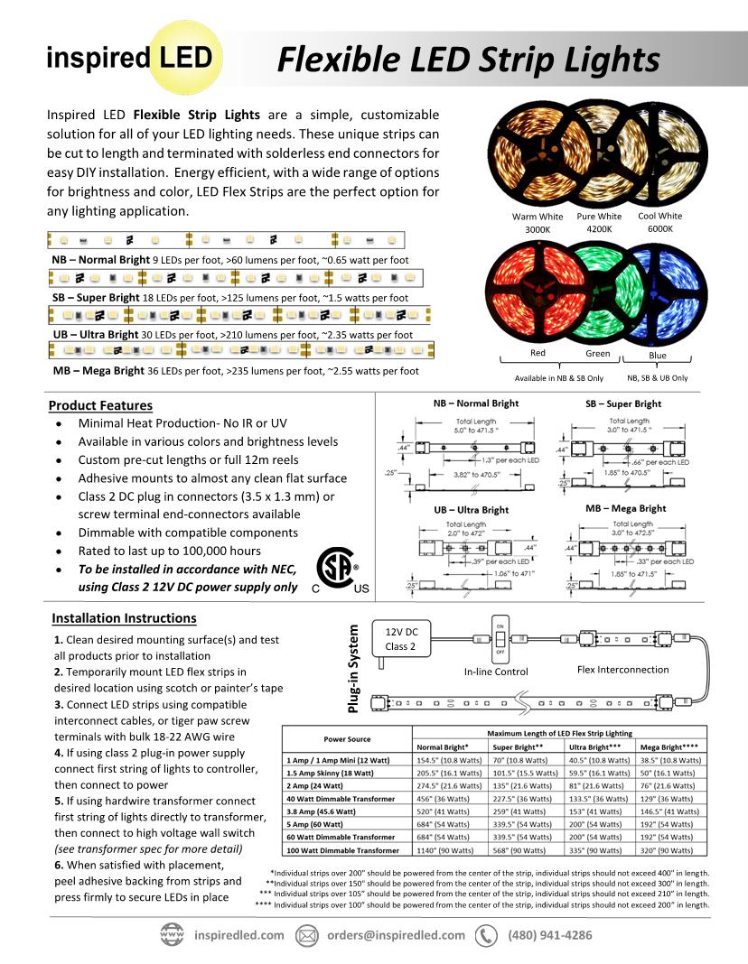 led lighting bars and strips mouser