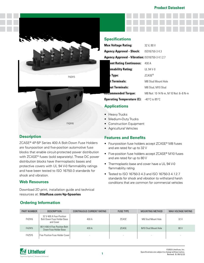 Fuse Holders Datasheets Mouser