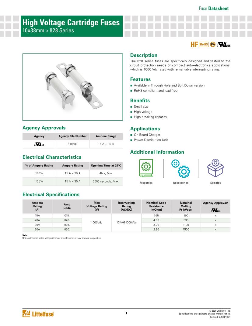 Fuses Datasheets Mouser