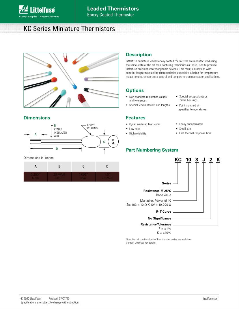 NTC Thermistors Datasheets Mouser