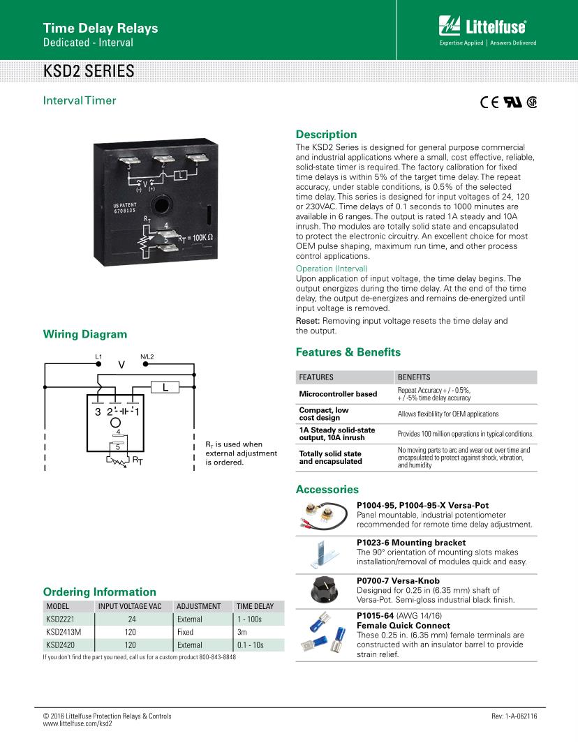 Time Delay & Timing Relays Datasheets Mouser