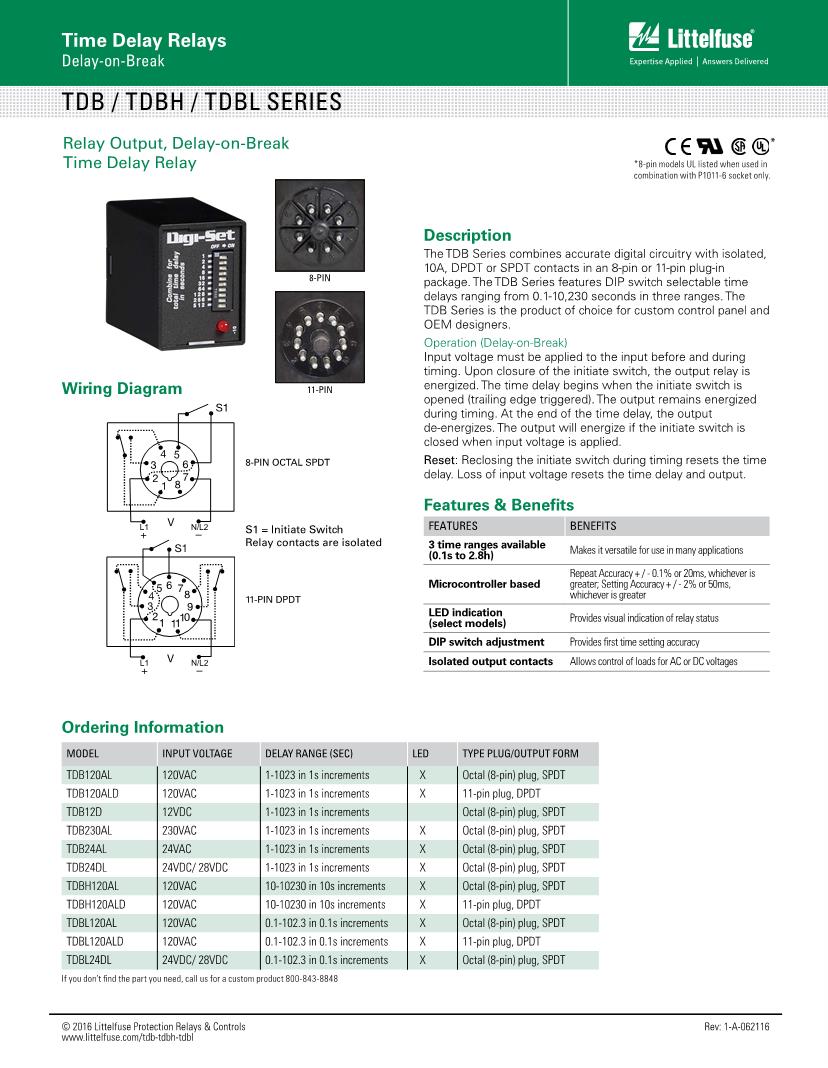 Time Delay & Timing Relays Datasheets Mouser