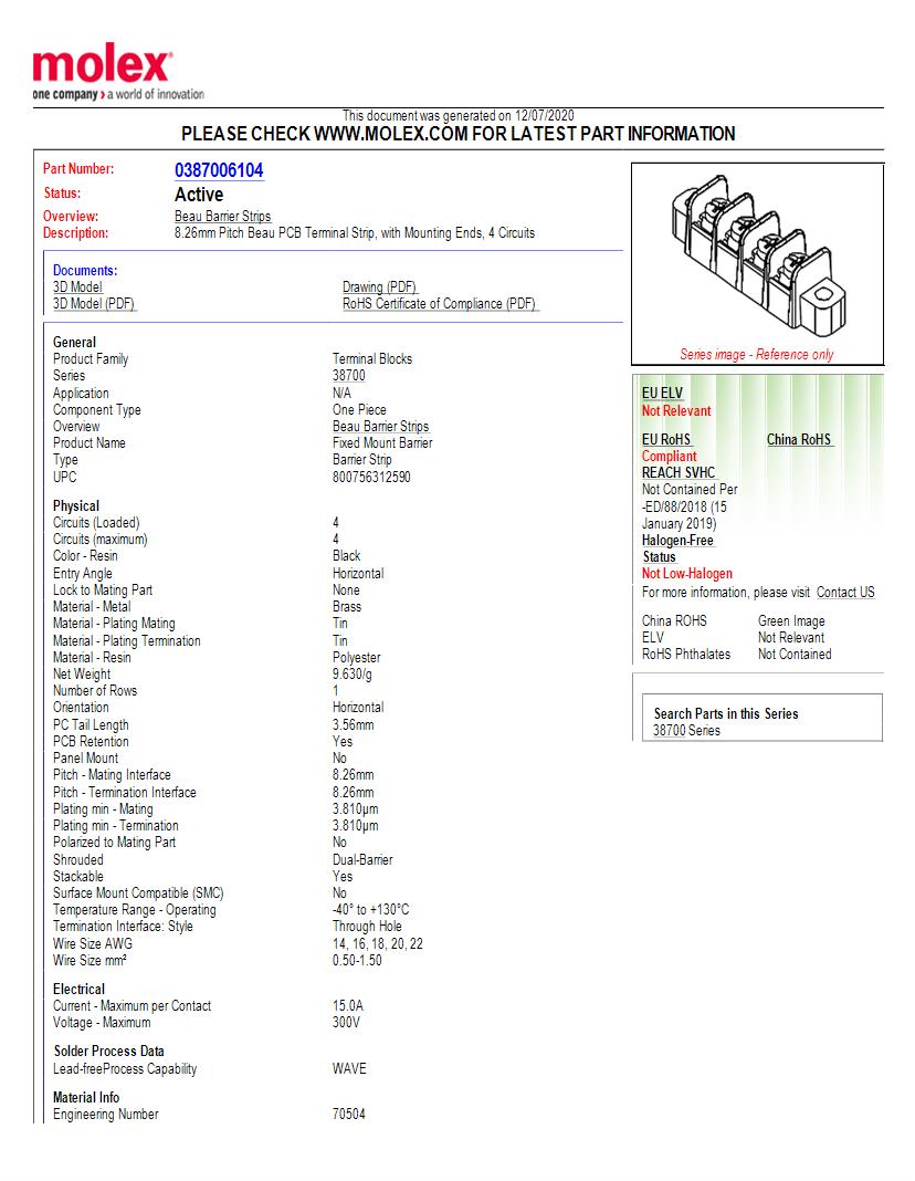 Barrier Terminal Blocks Datasheets Mouser
