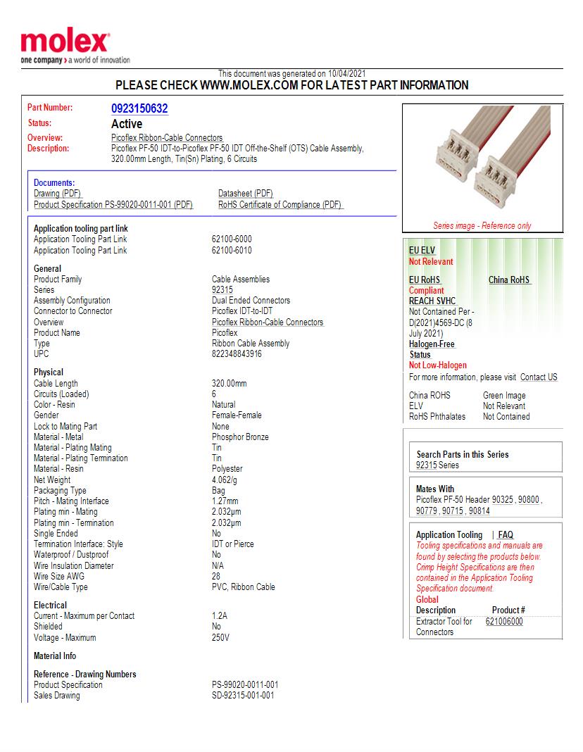 Ribbon Cables / IDC Cables Datasheets Mouser