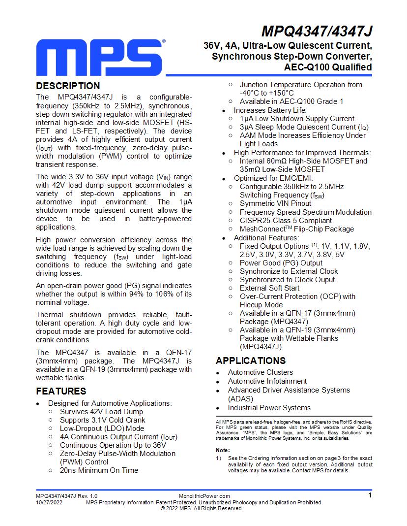 MP28163 Datasheet by Monolithic Power Systems Inc.