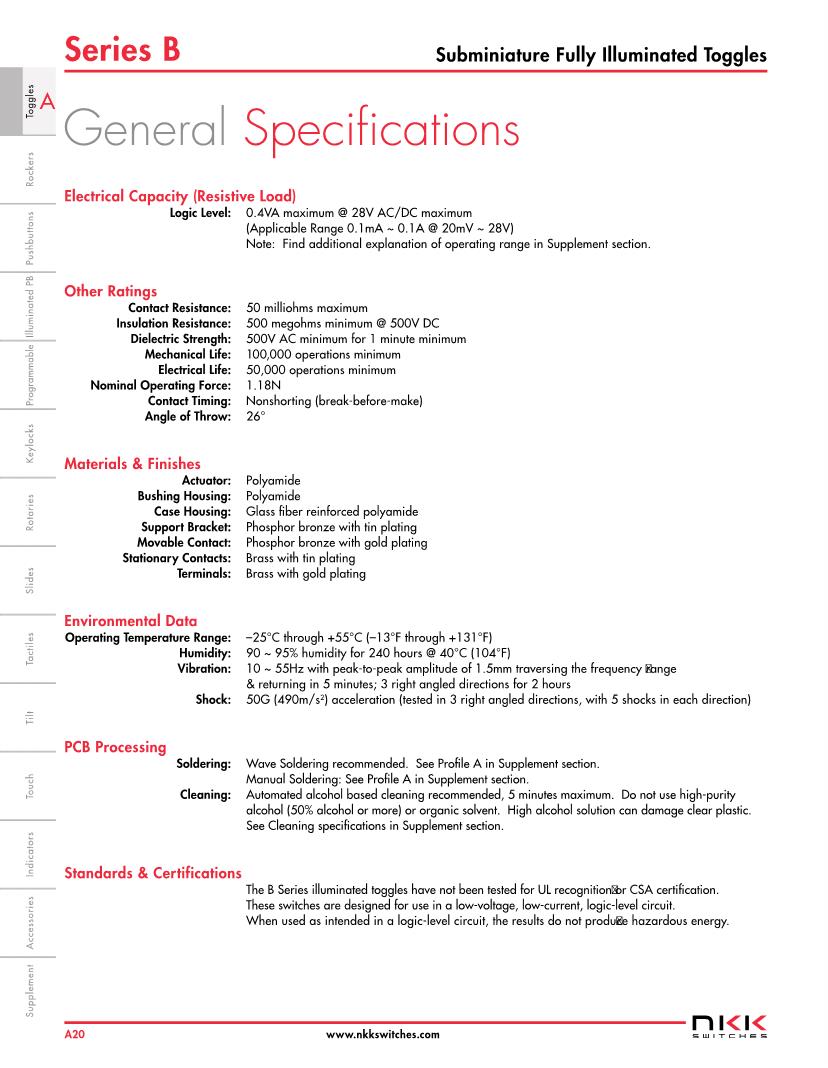 SPDT Toggle Switches Toggle Switches Datasheets Mouser