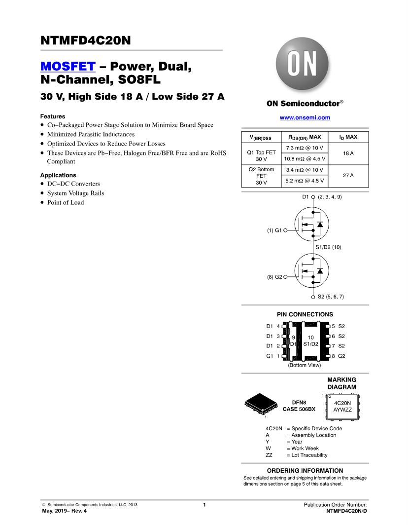 BSC0925ND MOSFET N-Ch 30V 40A TISON-8 Pack of 100 BSC0925ND MOSFET N-Ch 30V 40A TISON-8 Pack of 100