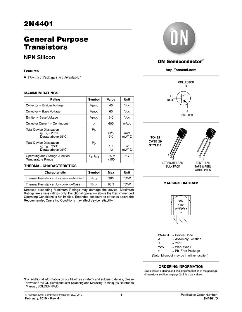2n4401 Transistor Pinout Details Equivalent Uses And More Images and