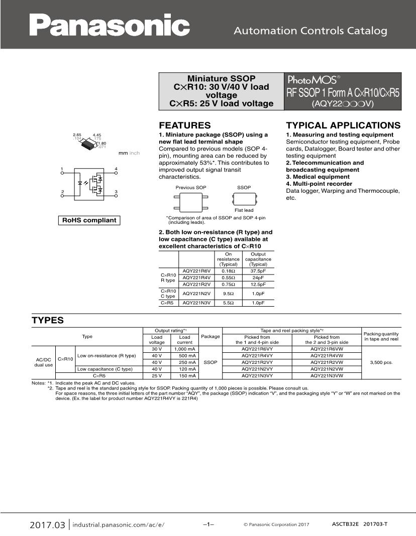 Search results for AQY221N2V Solid State Relays PCB Mount Datasheets