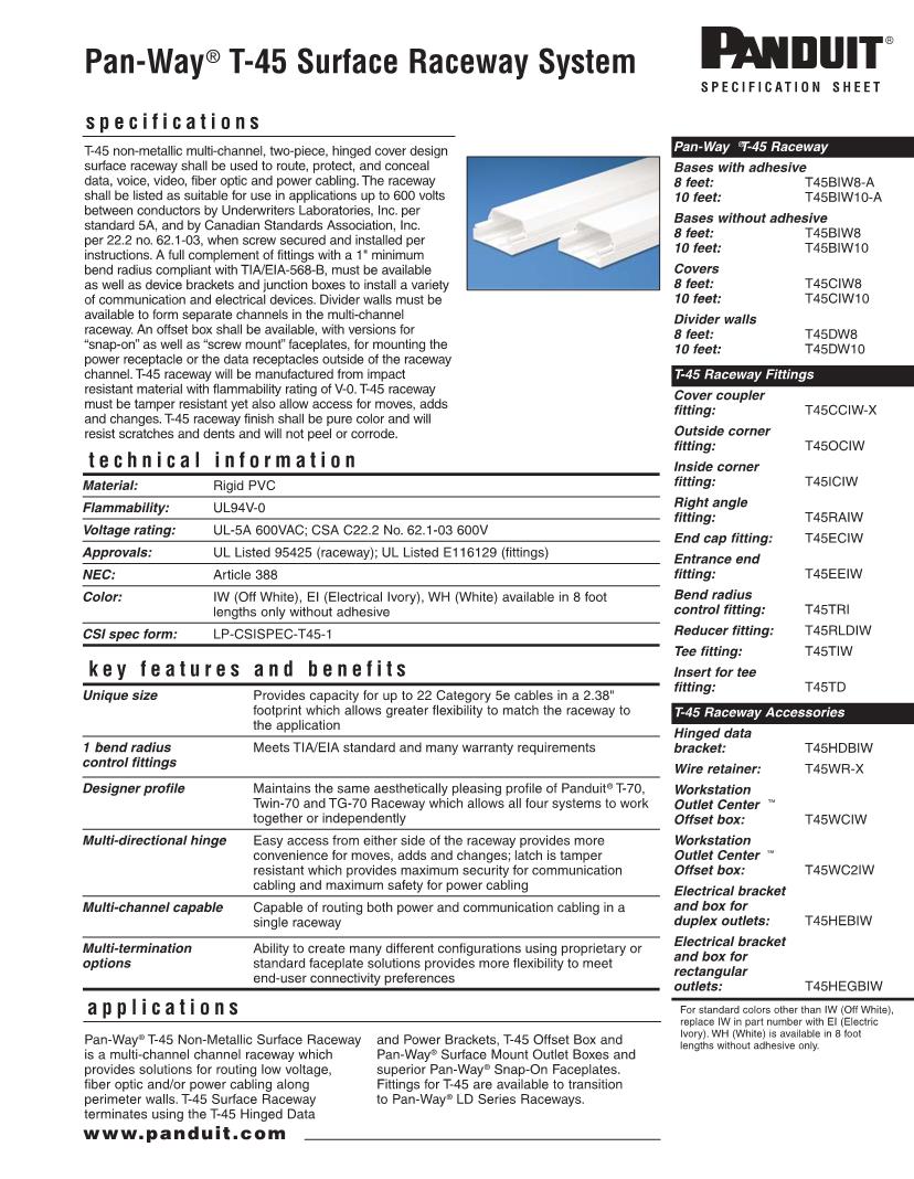 Panduit Lug Chart