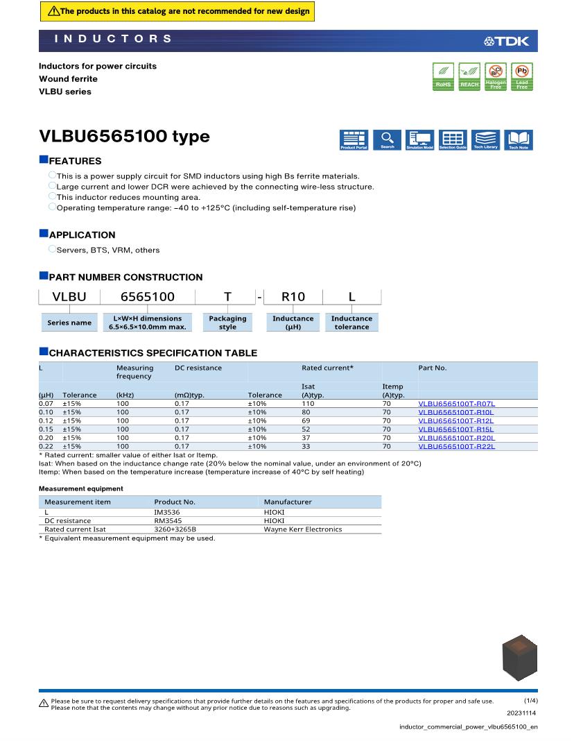 Inductors Power Inductors SMD Datasheets Mouser