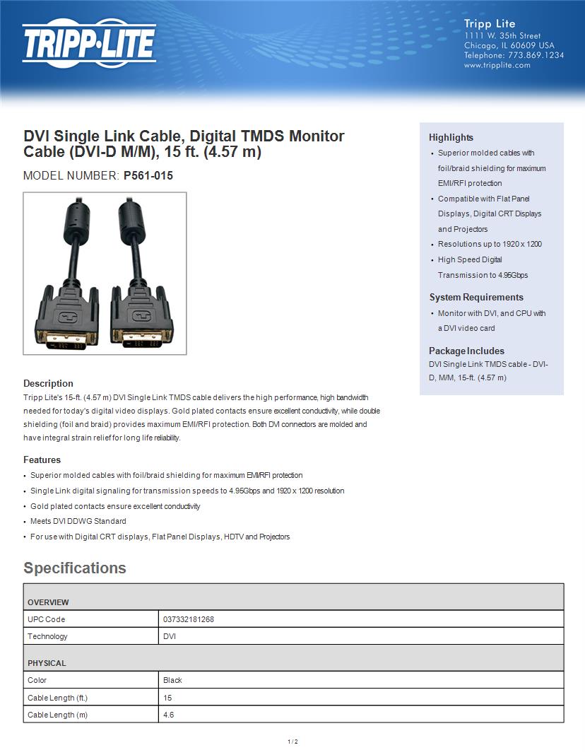 HDMI Cables Datasheets Mouser