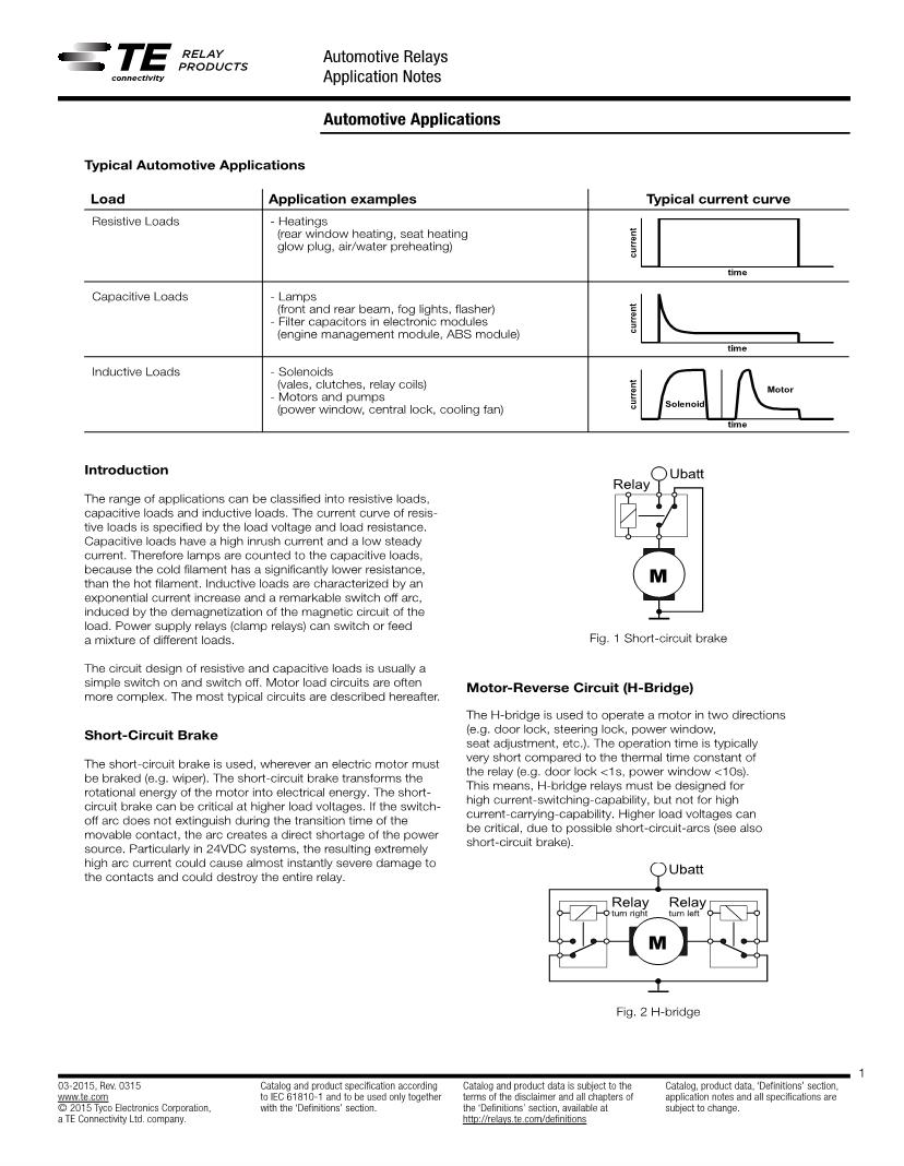 Automotive Relays Datasheets Mouser
