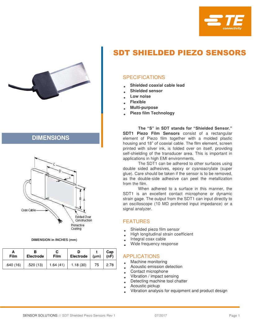 Vibration Sensors Sensors Datasheets Mouser