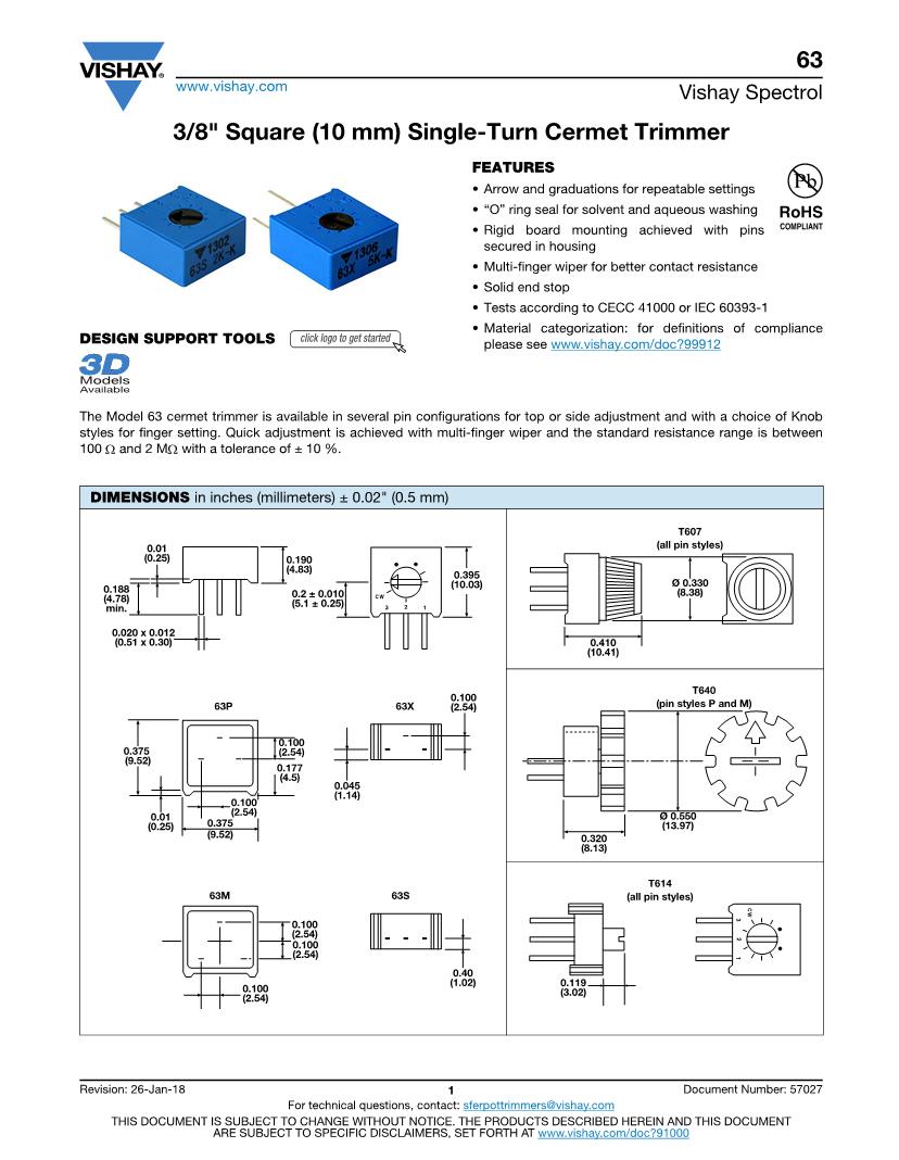 Variable Resistor Datasheet