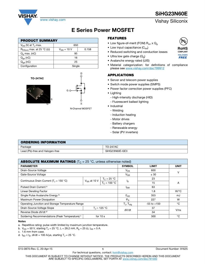 Search Results For G23 Mosfet Datasheets Mouser