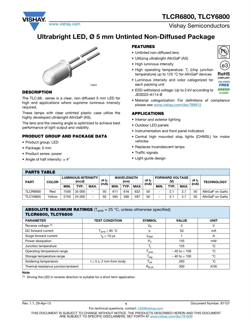 Description SMD CHIP LED LAMP Features Package Dimensions, 48 OFF