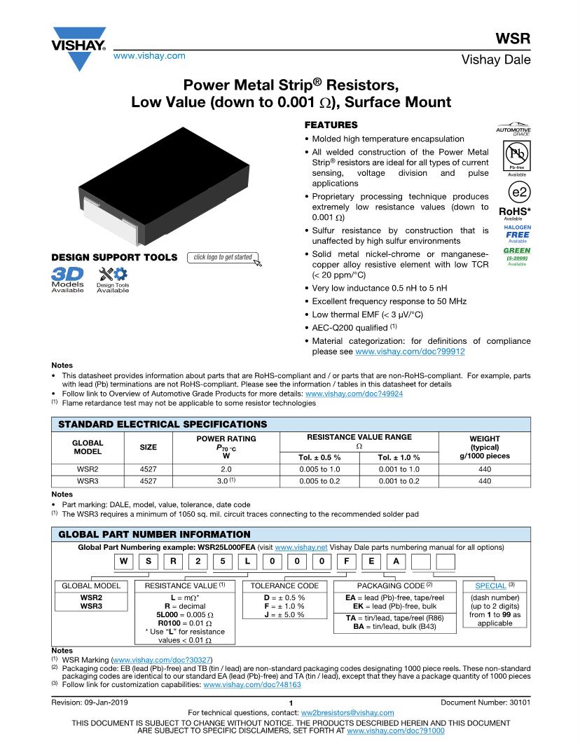 Search results for WSR2R1500FEA Current Sense Resistors SMD