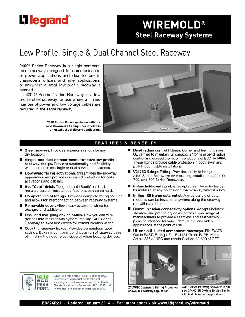 4000 Series Raceway Product Specification By Legrand, 51 OFF