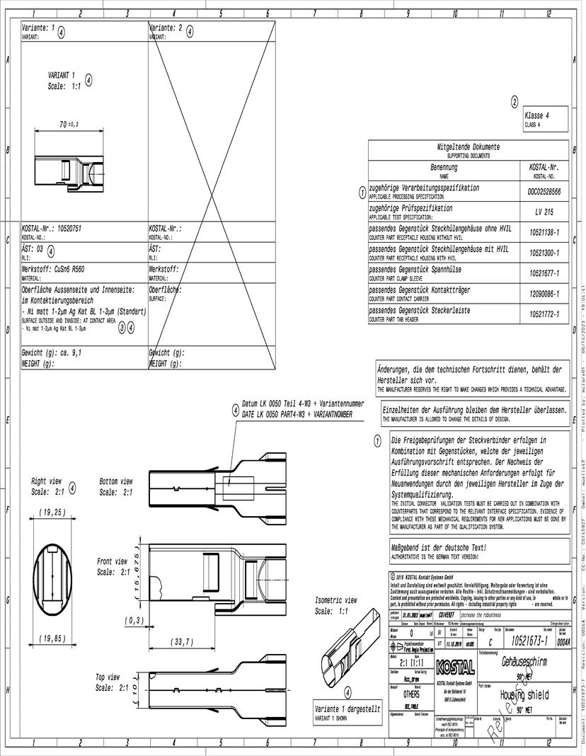 KOSTAL Connectors Datasheets Mouser