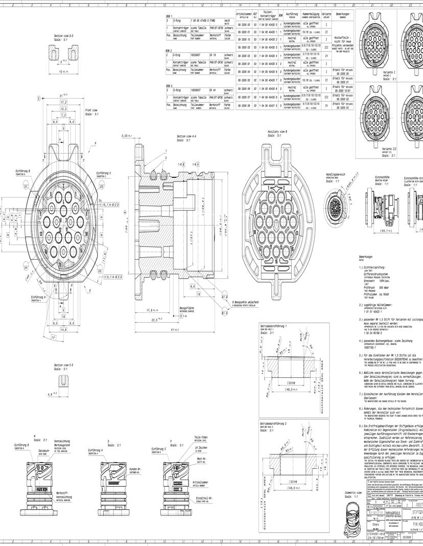 KOSTAL Connectors Datasheets Mouser