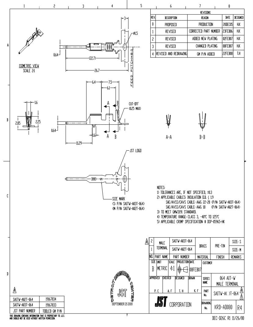 JST Connectors Datasheets Mouser