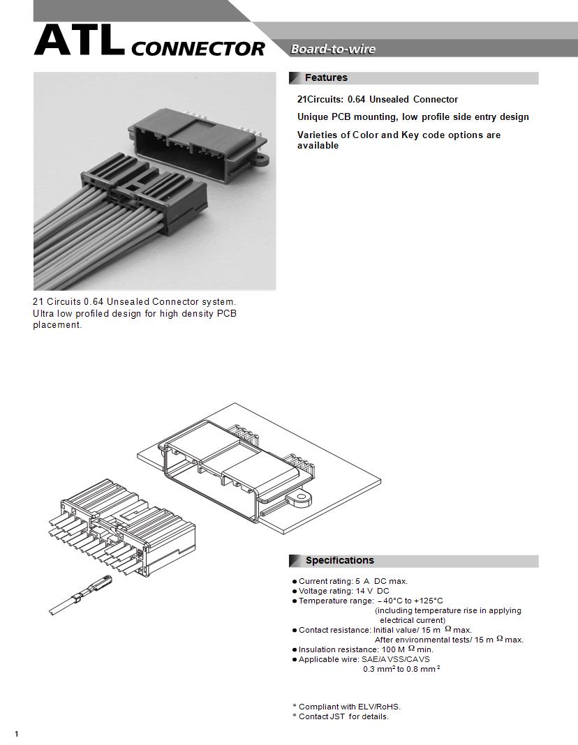 JST Connectors Datasheets Mouser