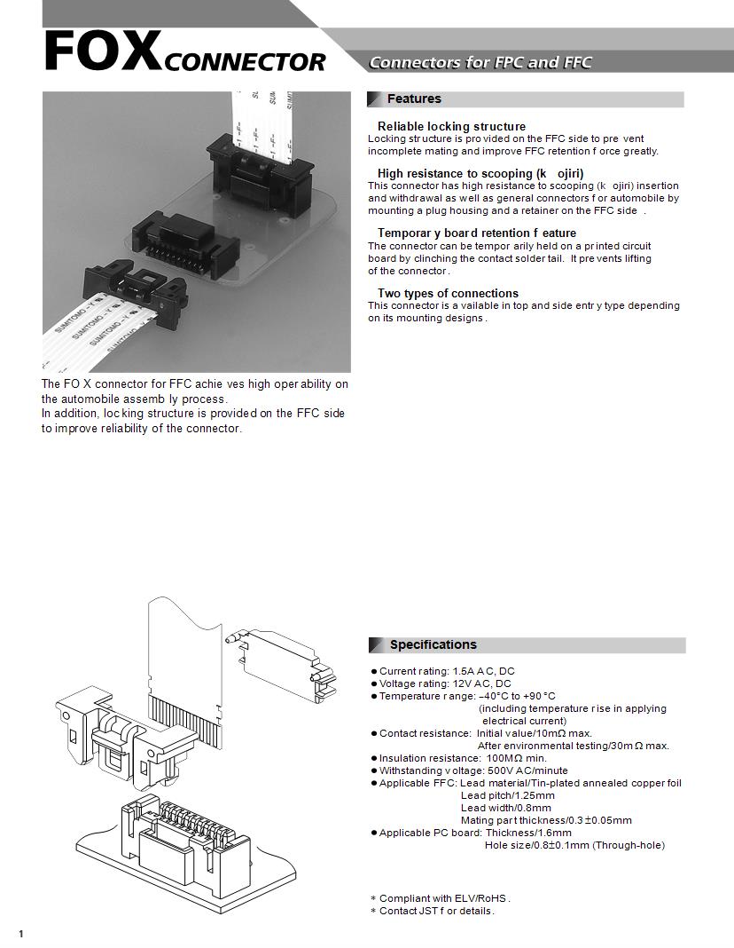 JST Connectors Datasheets Mouser