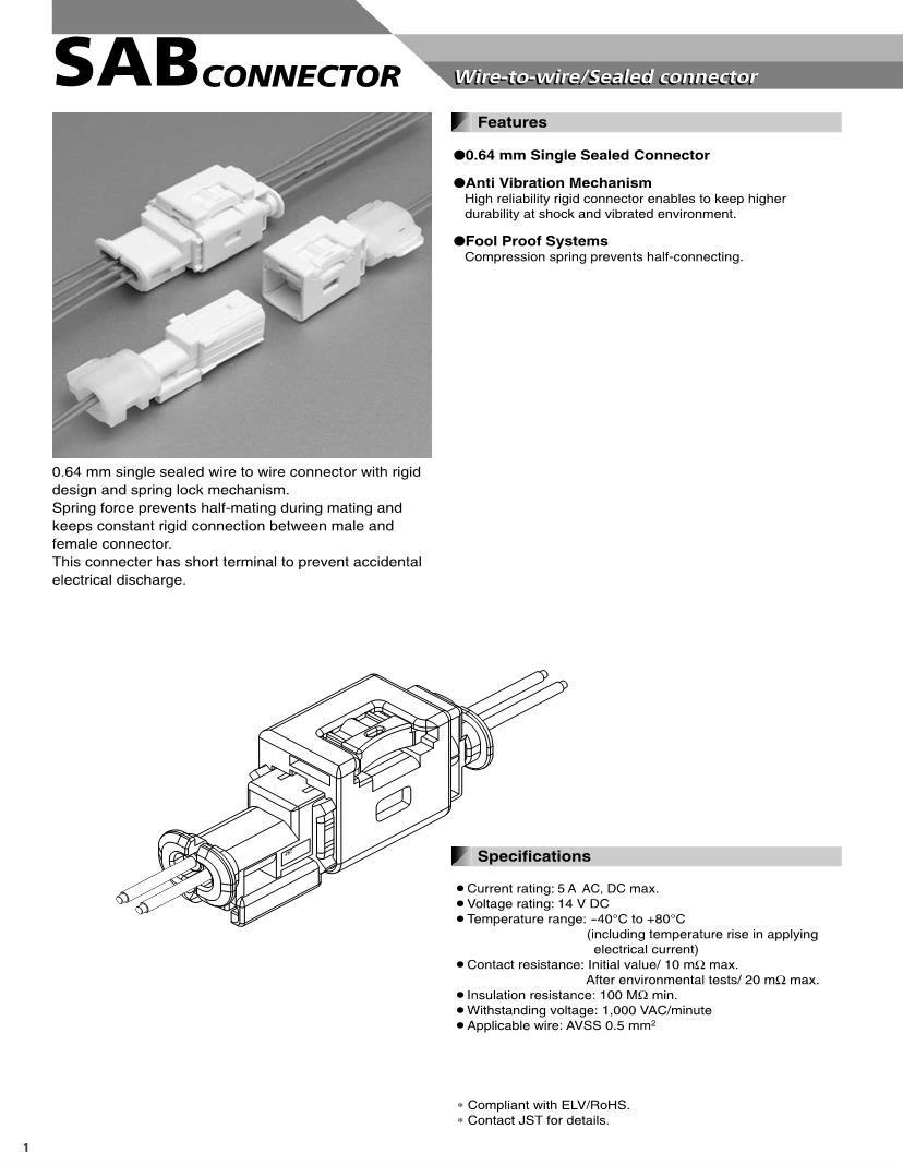 JST Connectors Datasheets Mouser