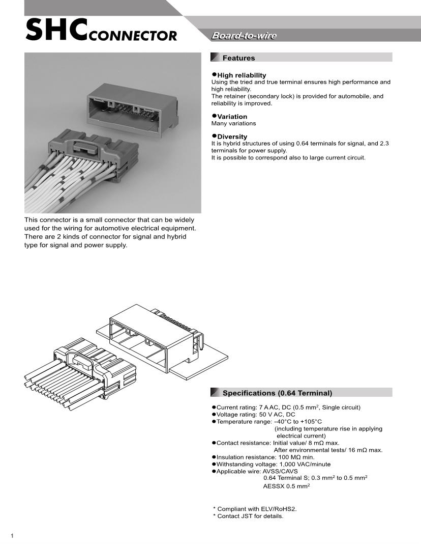 JST Connectors Datasheets Mouser