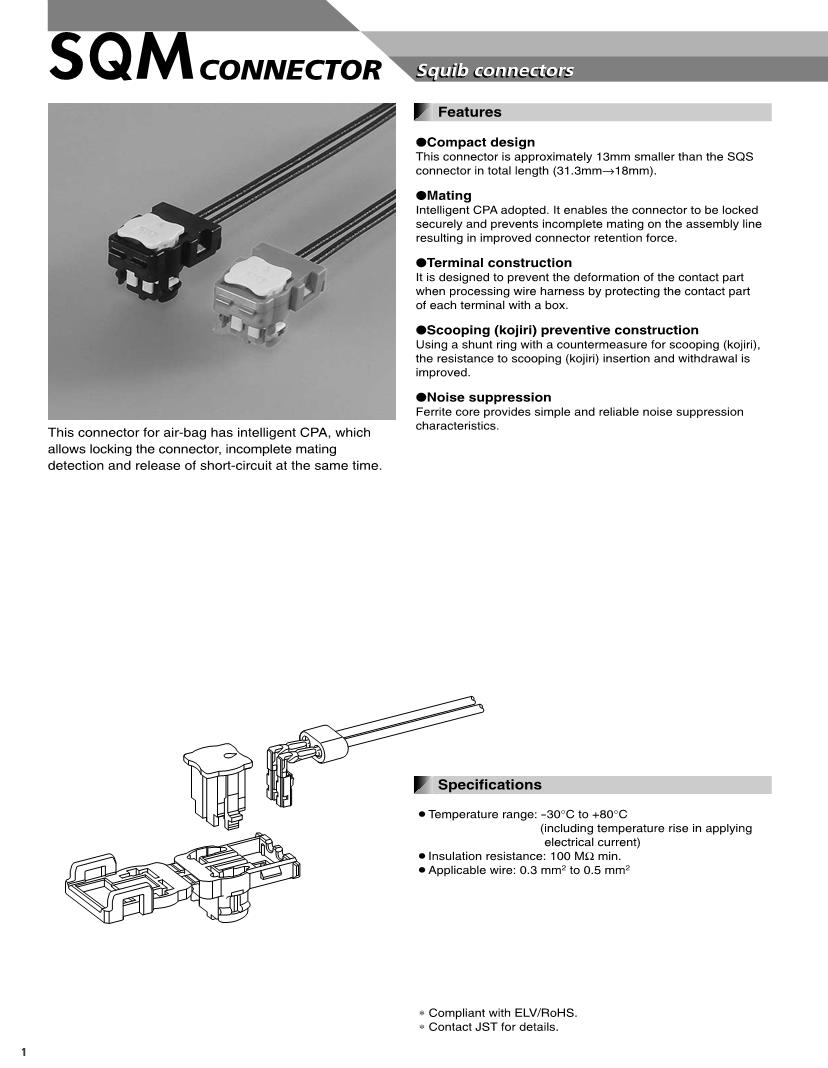JST Connectors Datasheets Mouser