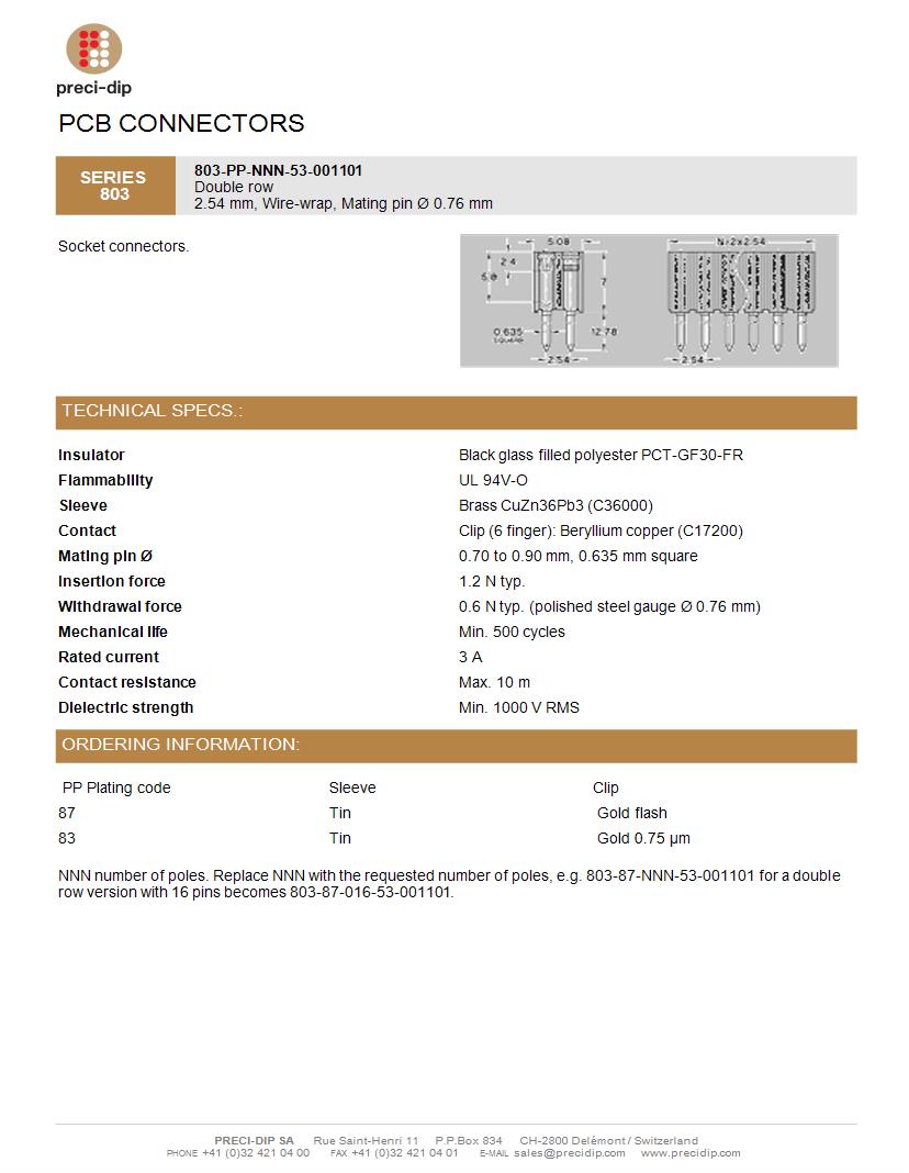 Search Results For 465 300 Preci Dip Headers Wire Housings Datasheets Mouser