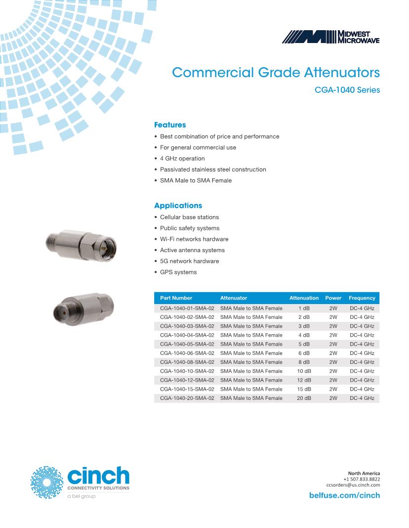 Attenuators Interconnects Datasheets Mouser