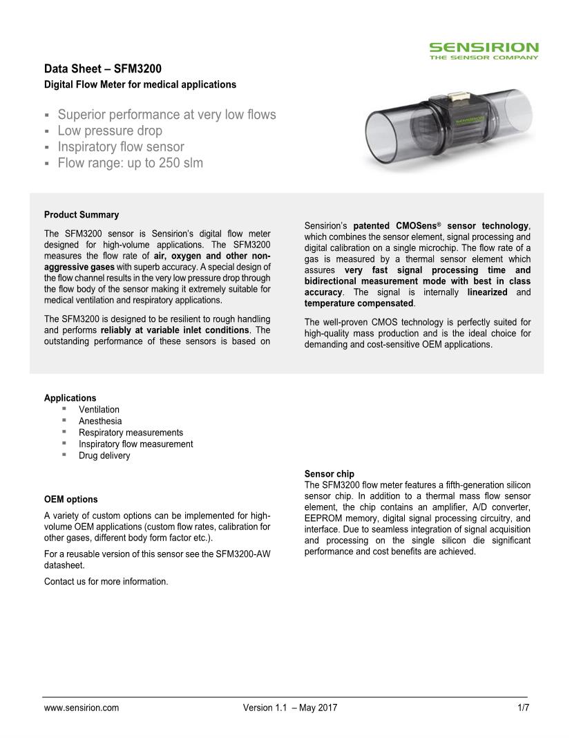 Flow Meter Sensors Datasheets Mouser