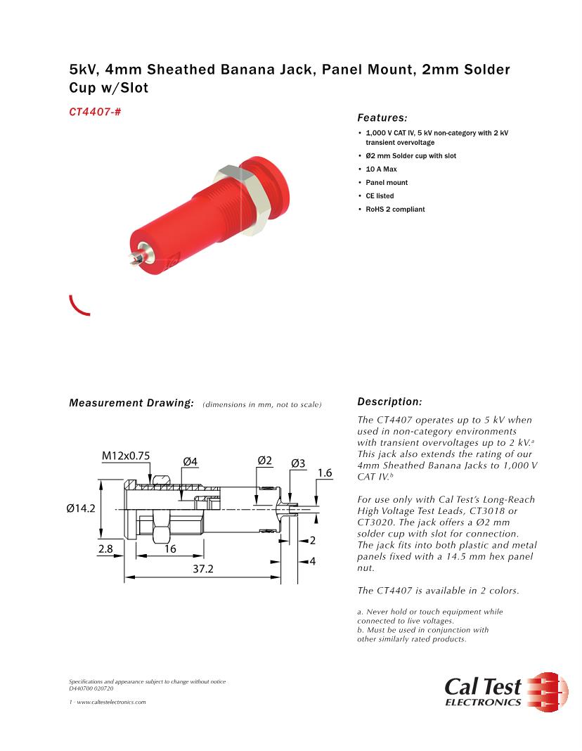 Banana Jacks Test Plugs & Test Jacks Datasheets Mouser