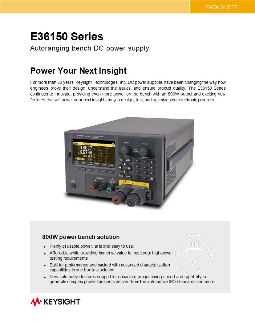 Datasheet for Manufacturer: Keysight