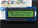 Display Development Tools RGB backlight positive LCD 16x2 + extras - black on RGB