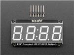Adafruit Accessories Assembled Adafruit 0.56 4-Digit 7-Segment Display - I2C Backpack - STEMMA QT - Blue
